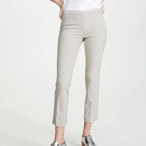 Theory Classic Skinny Pants Women’s 10 Multicolor Plaid Cropped Stretch